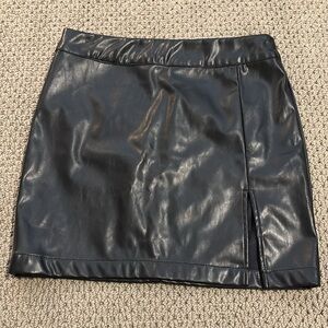 Mable By Anthropologie Vegan Leather Mini Skirt